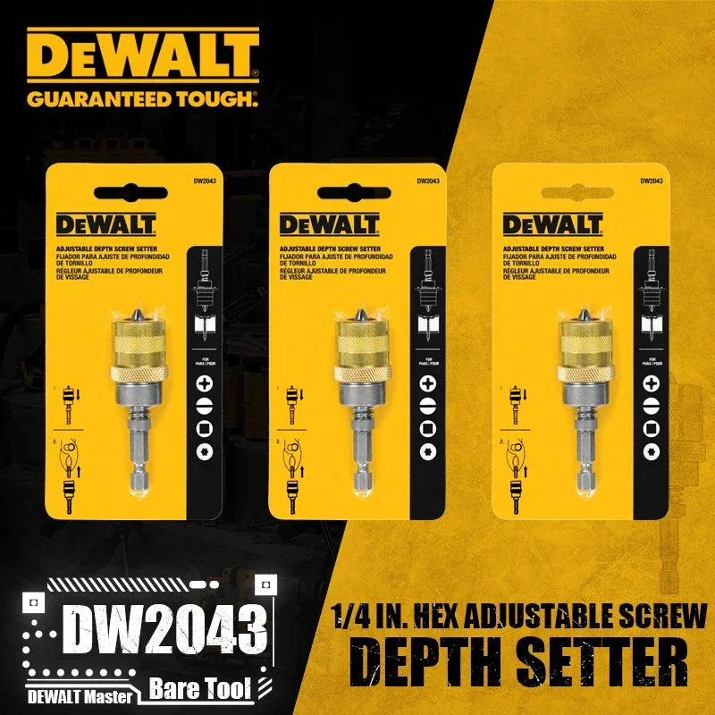 DEWALT DW2043 1/4 inch. Zeskant verstelbare schroefdieptezetter Accessoires voor elektrisch gereedschap Schrijnwerker