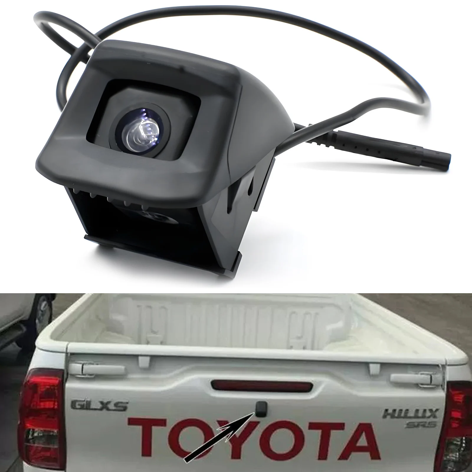 HD 1080P CCD с динамической траекторией, автомобильная камера заднего вида для Toyota Hilux AN120 AN130 10-17 AN120 AN130 Heckklappenloch