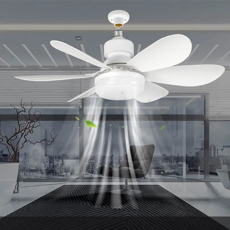 20.5-inch 40w Ceiling Fan With Remote Control Led Light Fan E27 Base, Intelligent Silent Ceiling Fan For Bedroom And Living Room