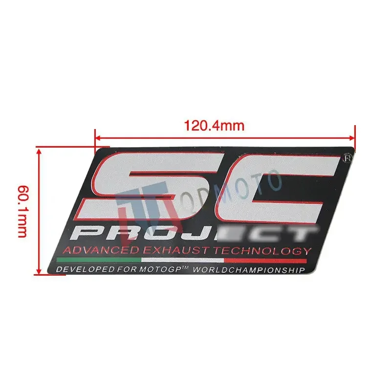 Sc 12.4*6Cm Project 2Pc Uitlaat Hittebestendige Sticker Sticker Sticker Motorfiets Waterdichte Jumbo Maat