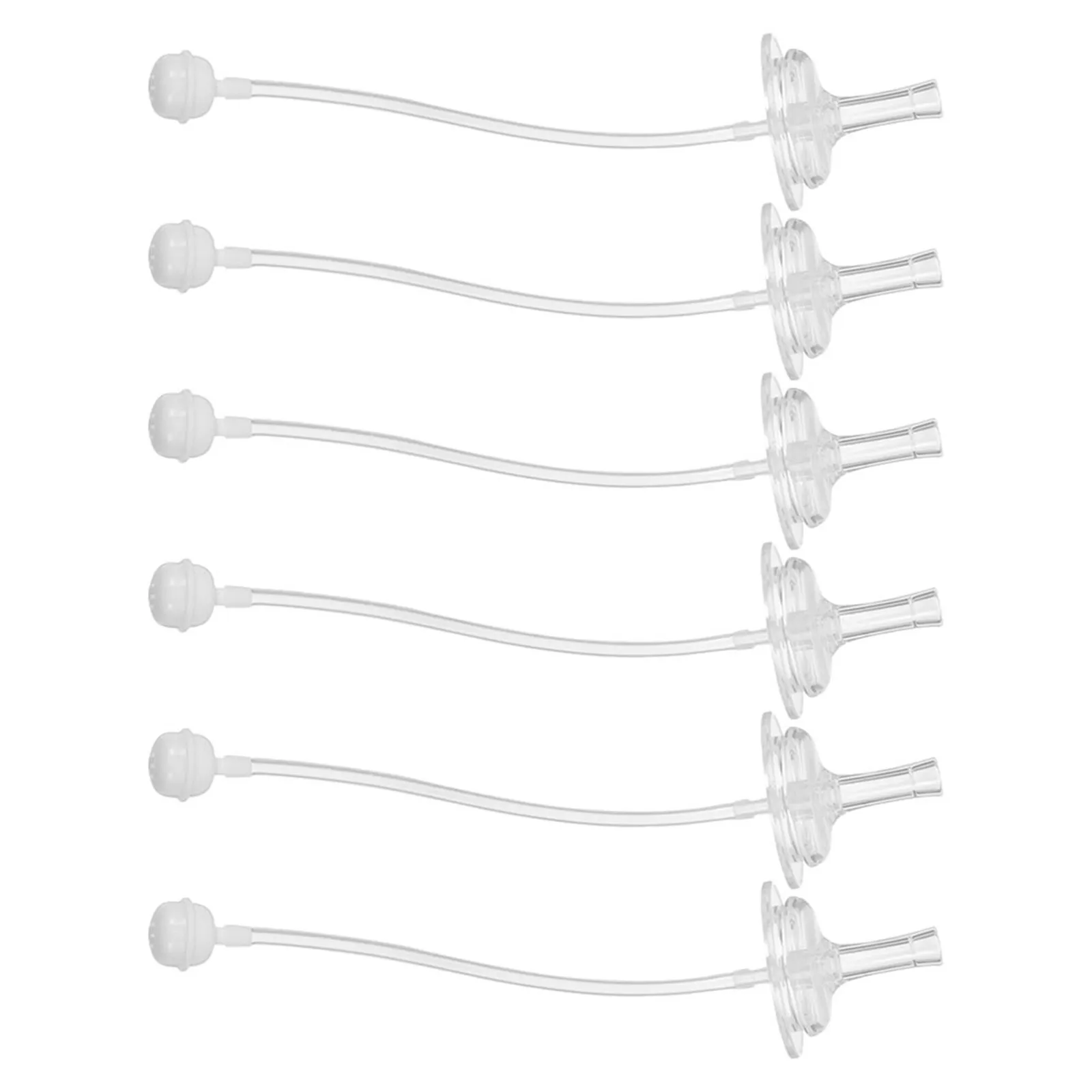 

6Pcs Wide Mouth Baby Bottle Straw Replacement Set Leakproof Silicone Straws for Sippy Cup Milk Toddler Drinking Accessories