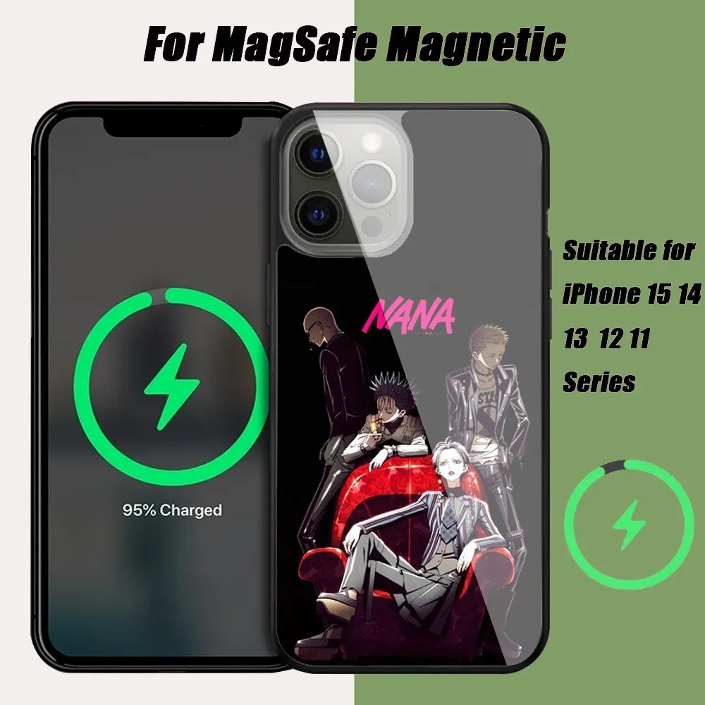 Nana Osaki Anime Phone Case For IPhone 15 14 13 Pro Max 11 12 Mini Alex Mirror For Magsafe Wireless Charging Cover