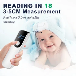 Mini Handheld Medische Digitale Infrarood Thermometer Baby Volwassen Contactloze Voorhoofd Thermometer Snelle Koorts Temperatuur Measureme