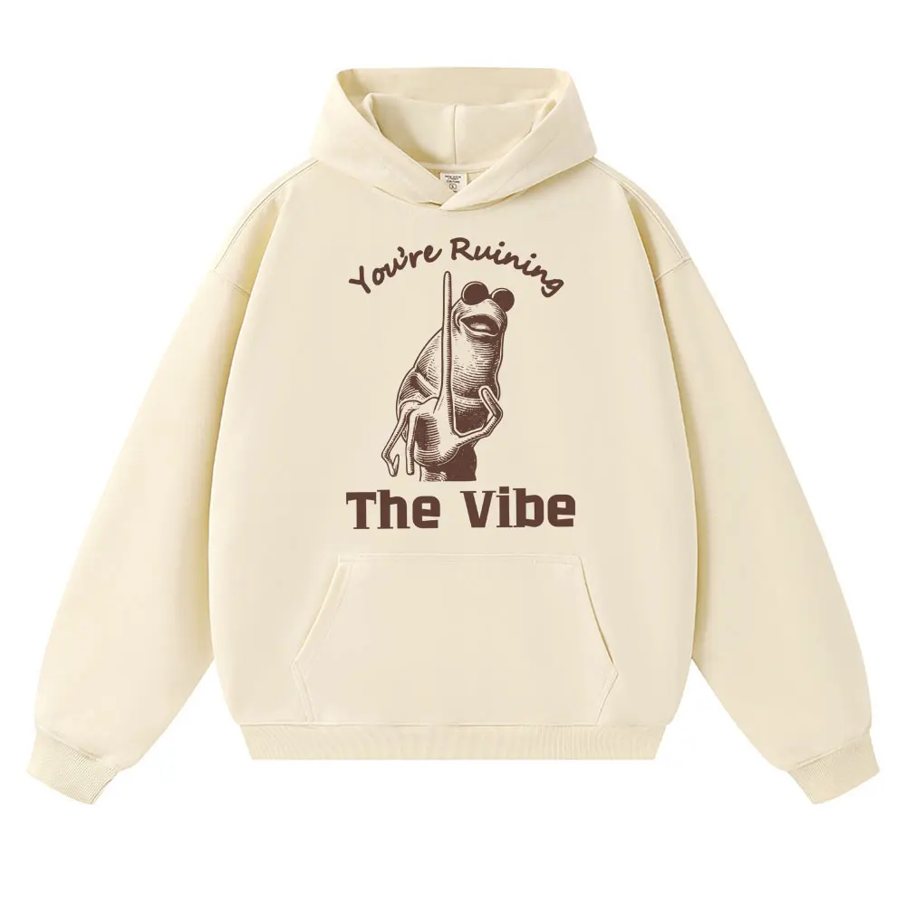 مضحك ماركوس دودة ميمي هوديس أنت تدمير فيبي الفكاهة الجرافيك البلوز الرجال النساء الصوف المتضخم عارضة البلوز