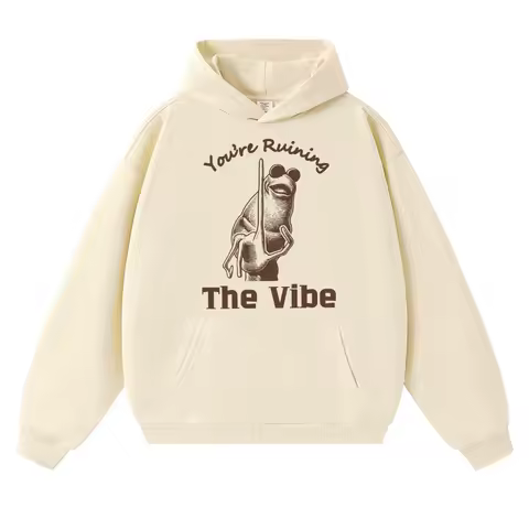 Funny Marcus The Worm Meme Hoodies You're Ruining The Vibe Humor Graphic Pullover Men Women Fleece Oversized Casual Sweatshirt