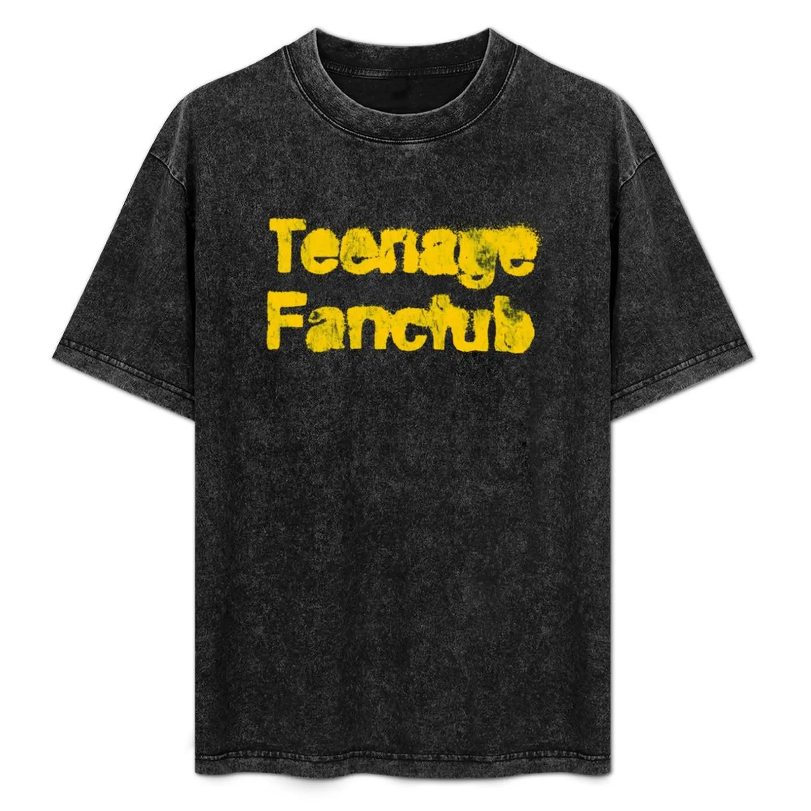 

Teenage Fanclub Spray - distressed (yellow) T-Shirt Casual Minimalist Short Sleeve Top