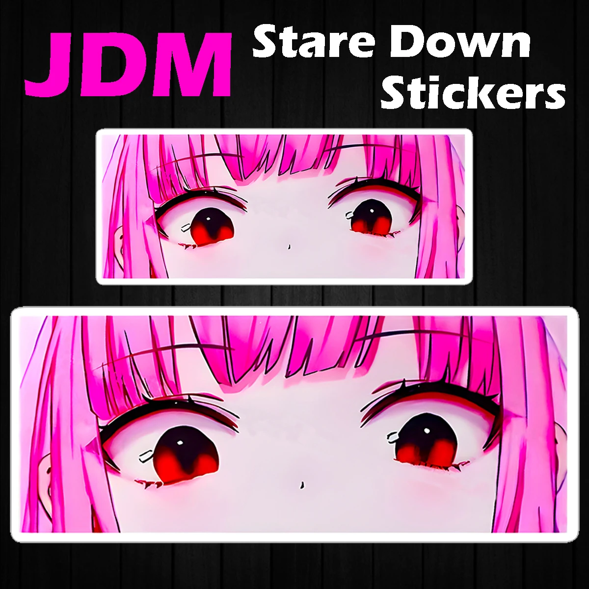 

JDM Anime Pink Girl Eyes Reflective Motorcycle Stickers Moto Scooter Body Helmet Vinyl Decal Accessories For Voge Kawasaki Honda