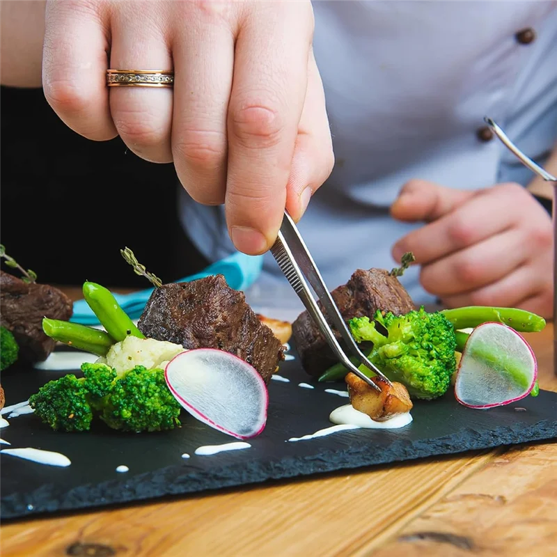 

A43T Stainless Steel For Crafting Tweezers Curved Serrated Tip Multipurpose Forceps Sewing Machine