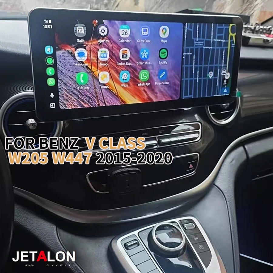 14.6 بوصة سيارة رايو كبيرة 4K Carplay شاشة لبنز C V الفئة فيتو W447 2015-2020 أندرويد 14 الوسائط المتعددة فيديو 4G نظام تحديد المواقع والملاحة #1