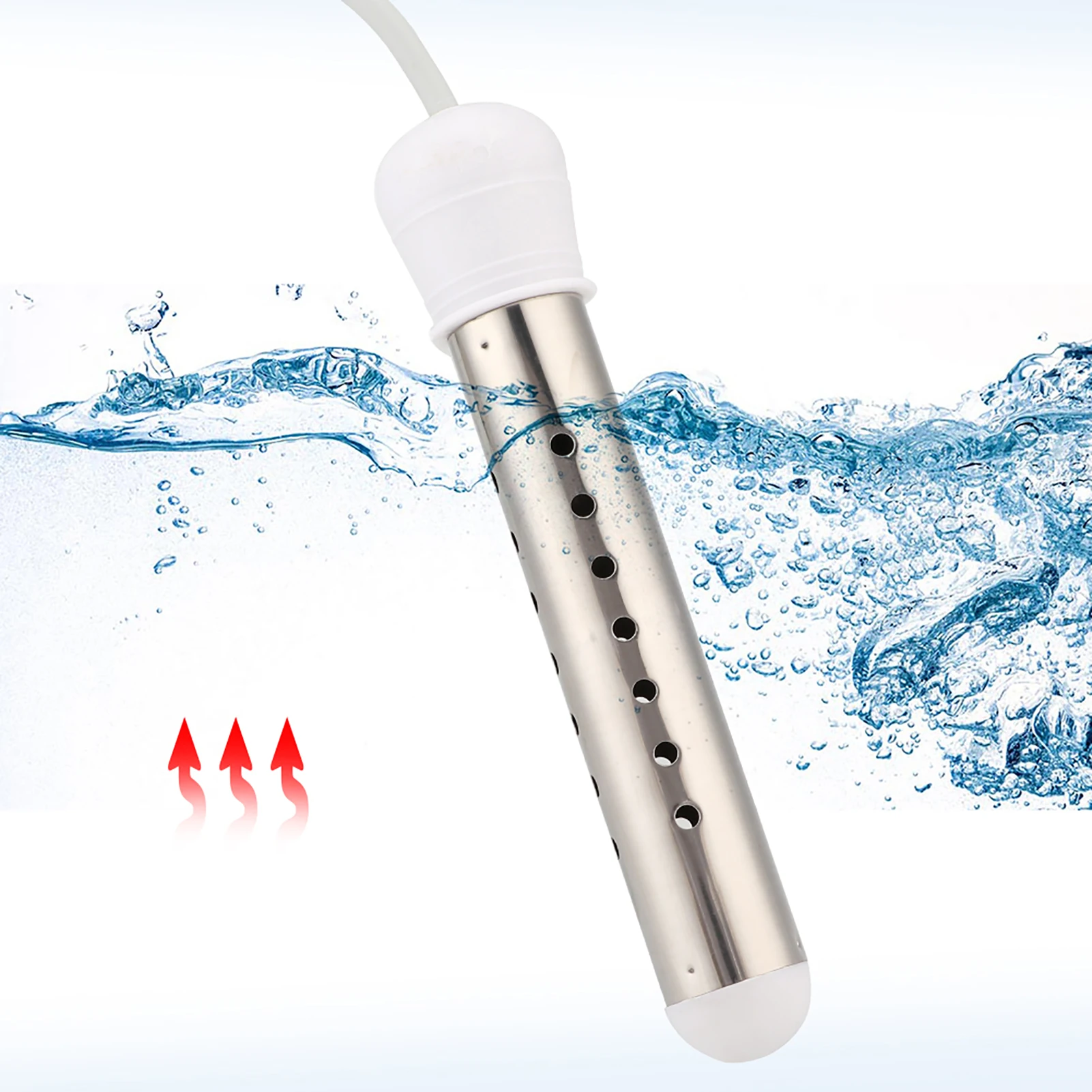 

2500W Immersion Heater Stainless Steel Electric Water Heating Rod for Home Use Stainless Steel Immersion Heater