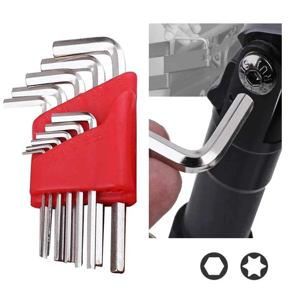 High Quality Light Small Hex Wrench Kit L Type Hex Wrench Chromium-vanadium Steel Hex Key Metric/Imperial Silver