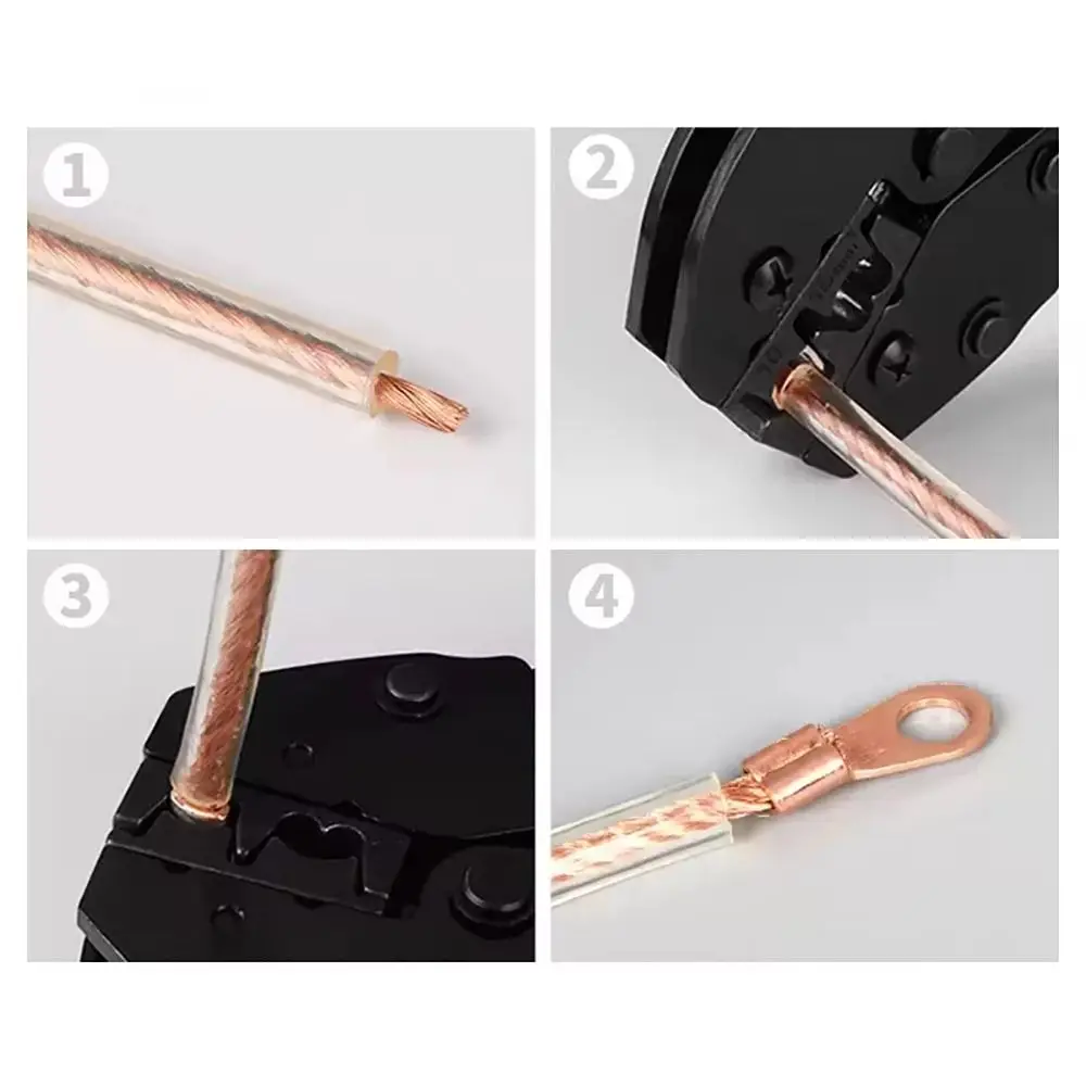 5/10Pcs OT Type OT Wire Nose Terminal Crimp 10A-400A Copper OT Cable Connector Kit 1.5-16mm2 Bolt Hole OT Lugs Ring Crimp