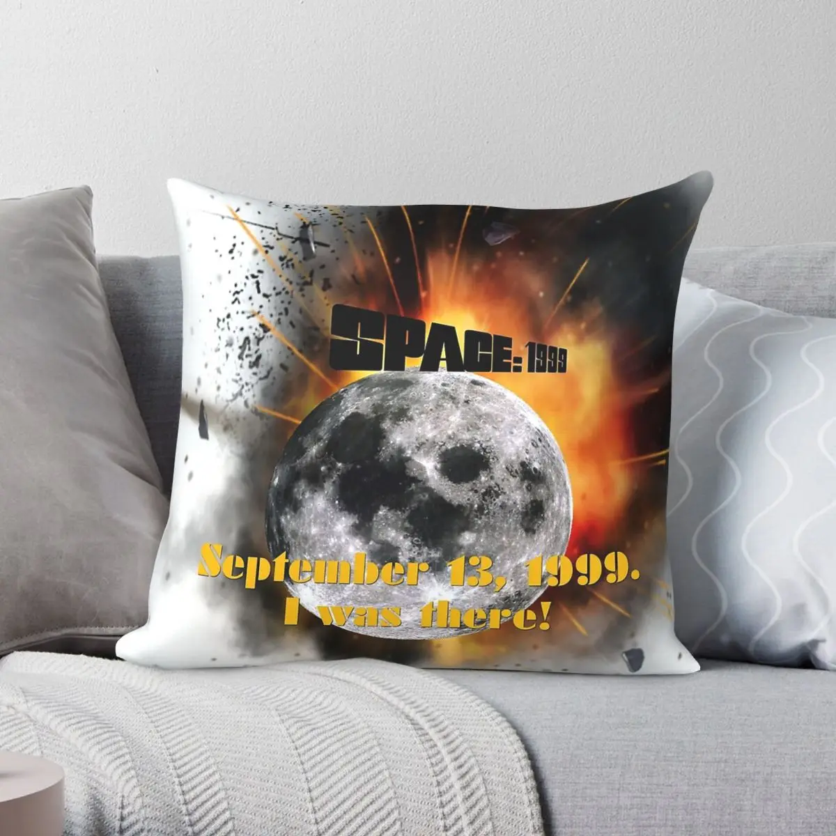Space 1999 The Date It Happened Square Pillowcase Polyester Linen Velvet Creative Zip Decor Throw Pillow Case Car Cushion Cover