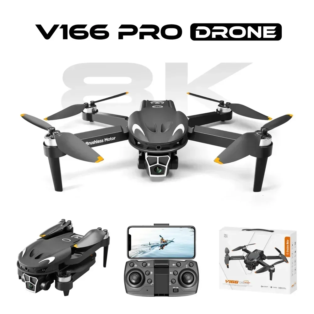 

New V166 Professional Drone Camera Double HD Wide-Angle Obstacle Avoidance Aerial Cameras Flyer Cruise FPV Aircraft Drone