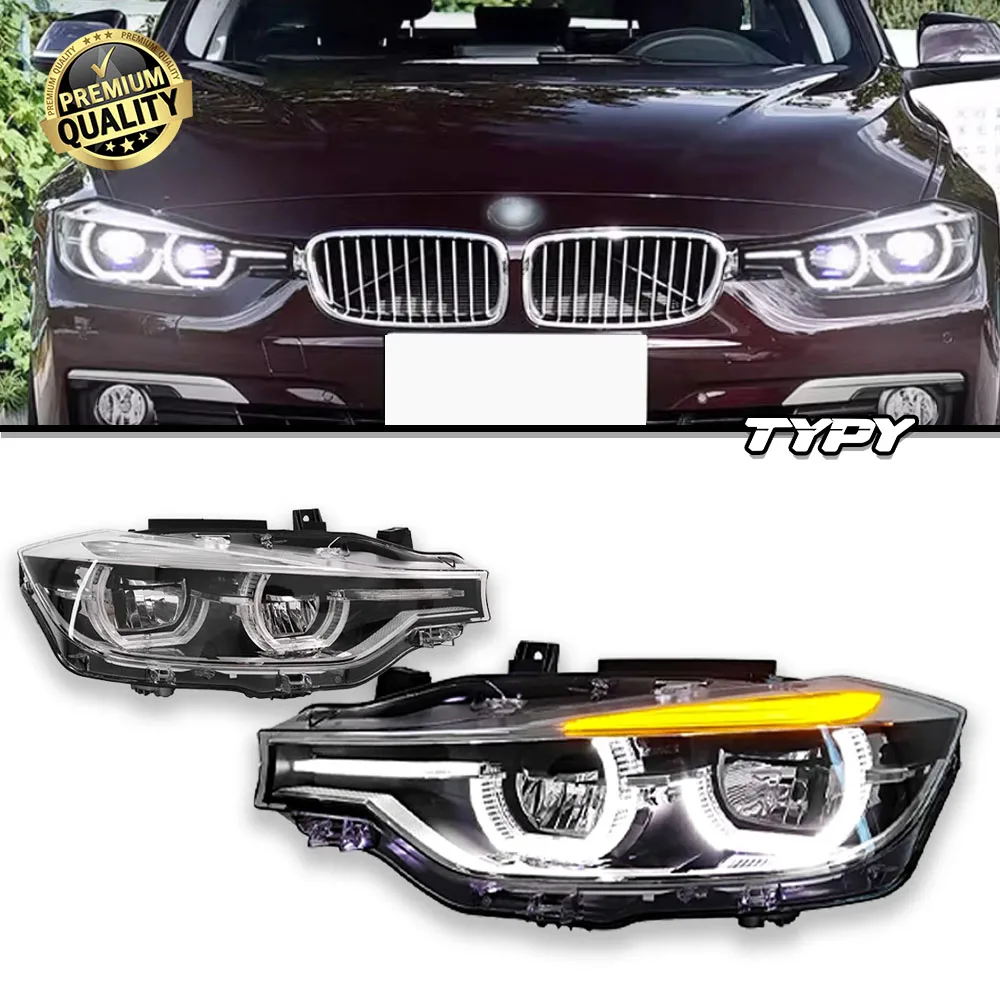 

TYPY Auto для BMW F30 Ikon Style Желтый Белый DRL Переключающая светодиодная фара 13-18 M3 F80 320I 325I Передние фары Автомобильные аксессуары
