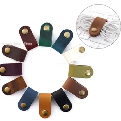 Leather Cable Winder Earphone Accessories Cord Organizer Charger Cable Protector Clips Cord Holder Cable Management