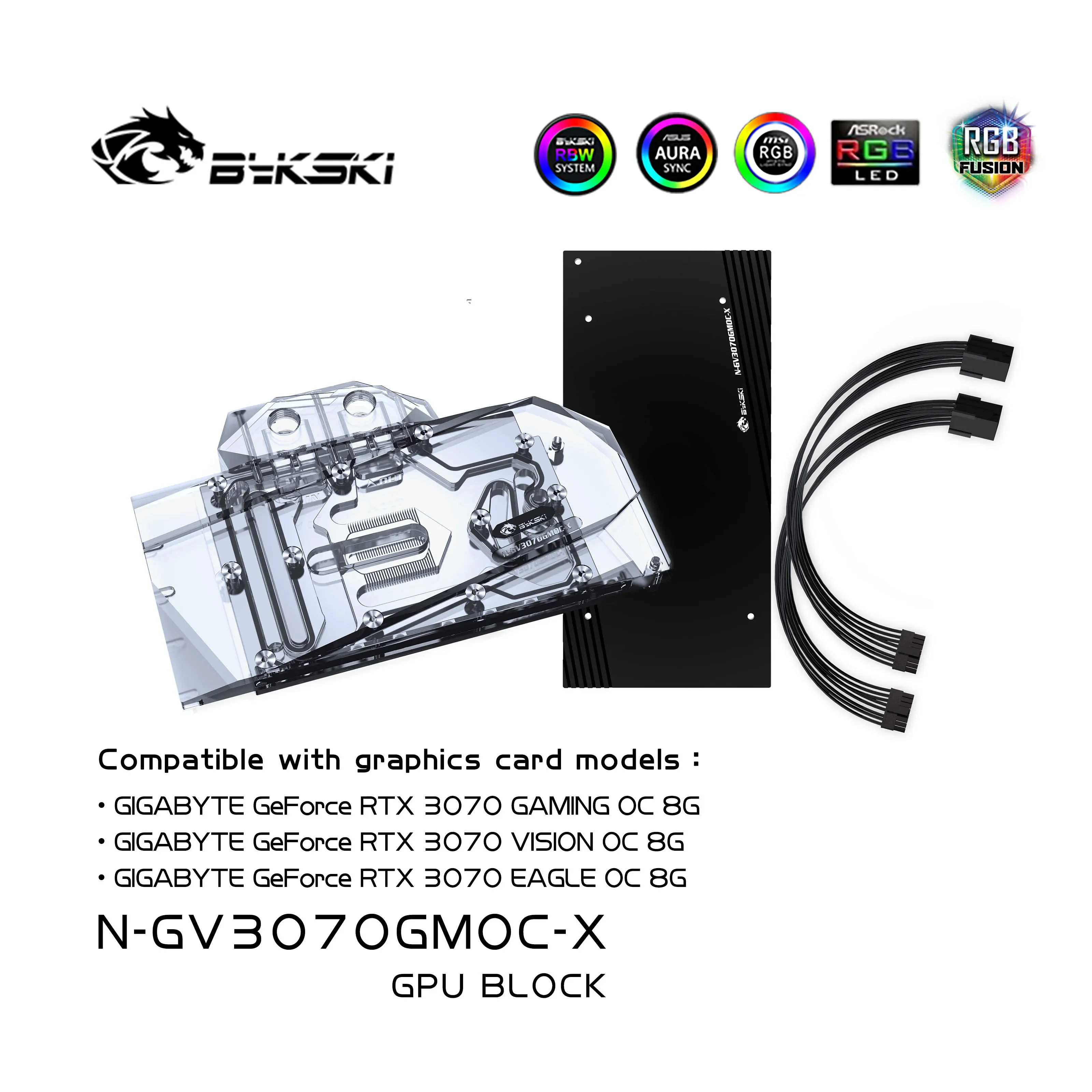 

Bykski N-GV3070GMOC-X,GPU Water Block For Gigabyte GeForce RTX 3070 GAMING/VISION/EAGLE 8G OC Graphics Card,GPU Liquid Cooler