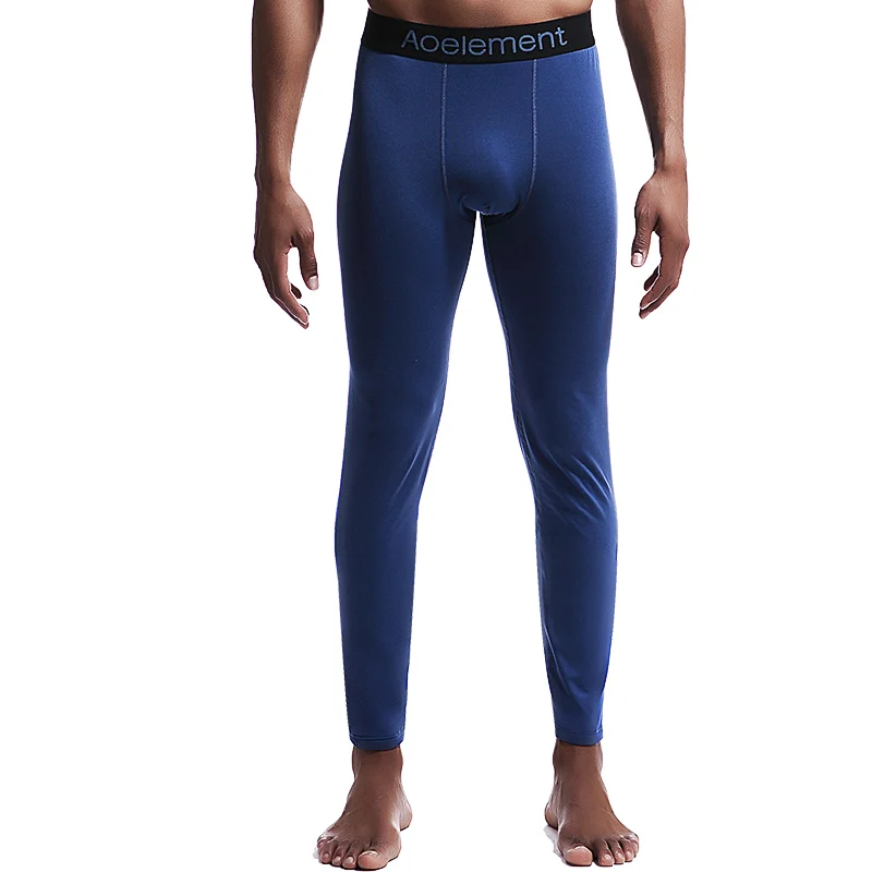 Men's Autumn Pants, Single Piece, Thin Fleece-Lined Base Layer Pants, Youth Thermal Pants, Slim Fit Autumn and Winter Leggings, Cotton Thermal Pants