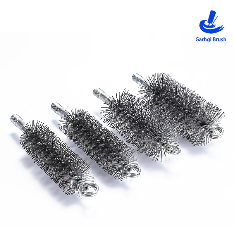 

Steel Wire Brushes Chimney Boiler Stovepipe Cleaning Brush with M12 Thread for Extended Handle