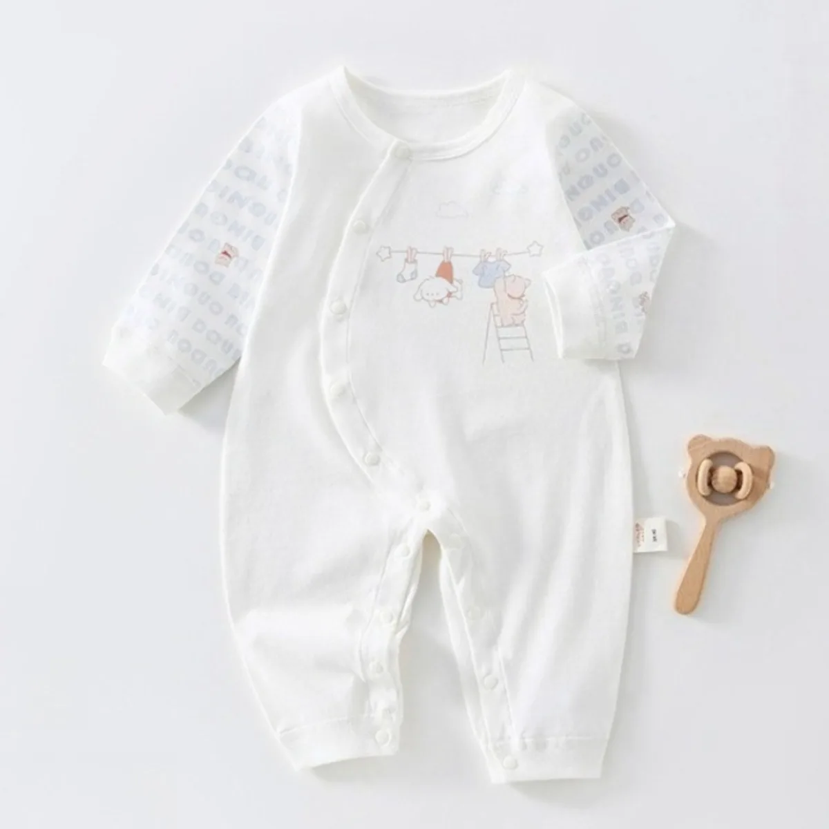 3-6M Baby Spring Summer Lightweight Jumpsuit Newborns Boy Girl Pure Cotton Breathable Romper Toddler Comfy Skin-friendly Onesie