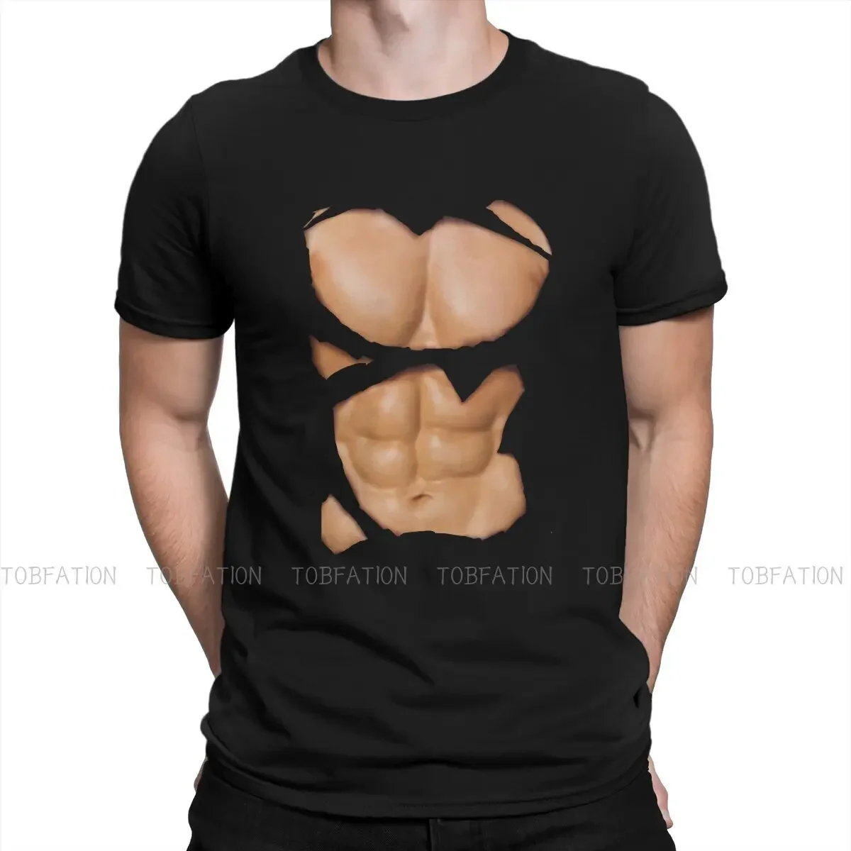 Fake Male Torso Unique TShirt Bodybuilding Pumping GYM Muscle Training Crossfit Hip Hop Gift Clothes  T Shirt Stuff Hot Sale