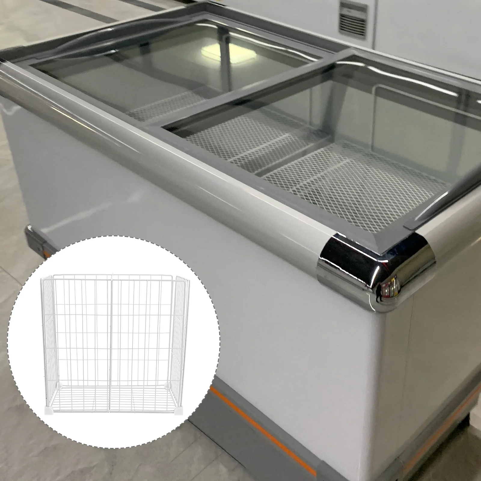 

Chest Freezer Organizer Adjustable Divider Basket Storage Bin Kitchen Pantry Wire Storage Rack Household Refrigerator Bin