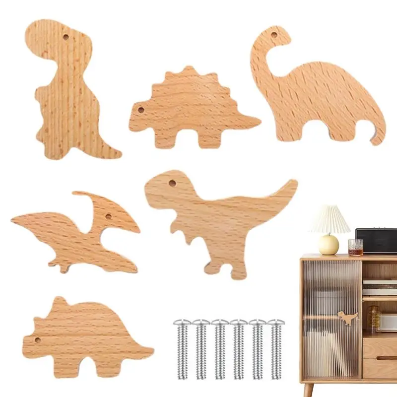 Wooden Animal Drawer Knobs Dinosaur Wooden Drawer Dresser Knobs For Baby Unique Wood Knob Delicate Wooden Drawer Knobs