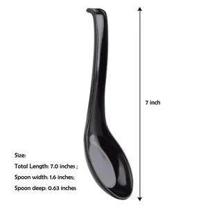 مقبض طويل الميلامين البلاستيك أدوات مائدة مجموعة ملعقة ملعقة شوربة المعكرونة الصينية التقليدية رامين ملعقة أدوات مائدة يابانية 3 قطع 6 قطع أفضل 12 أدوات مائدة الميلامين مبيعا - رقم 3