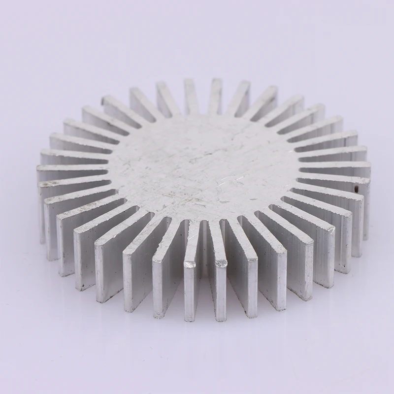 COB Diameter Radiator 50mm 3 ~ 7W daya Led Heatsink bunga matahari Radiator padat aluminium Aloi bulat