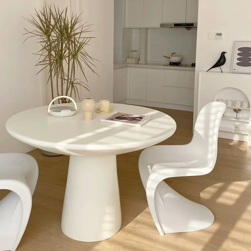 Modern Living Room Table Set 1 Desk 4 Chair Negotiating Table And Chair Nordic Office Coffee Shop Leisure Round Table