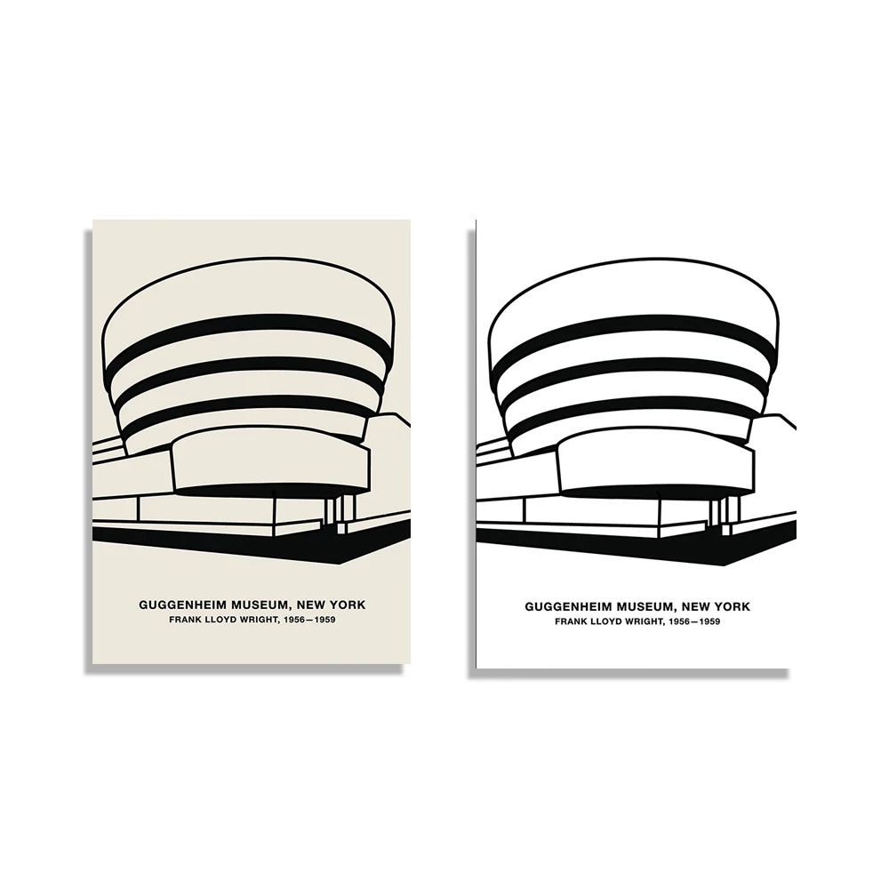 Guggenheim Museum New York, Frank Lloyd Wright Poster, Guggenheim Museum Prints, Villa Savoy, New York Prints, Lloyd Wright