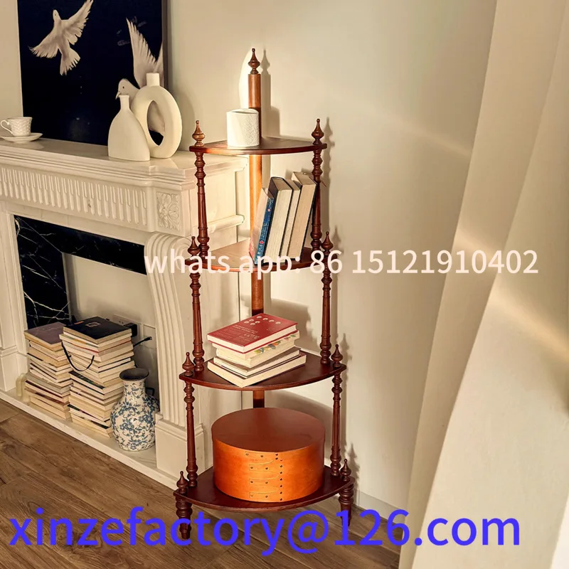 

Customizable French retro four-layer corner frame household solid wood