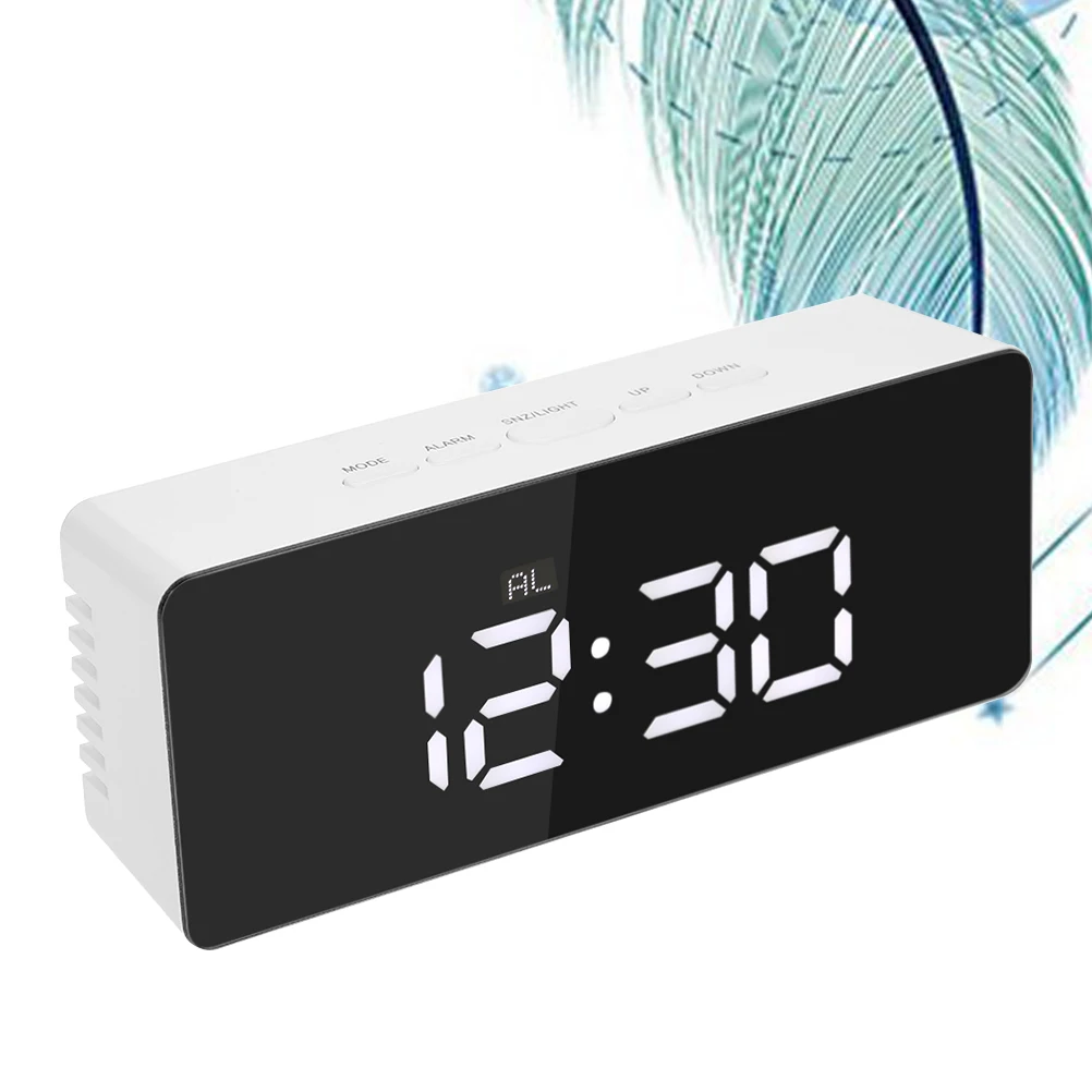 

Led Alarm Clock Mirror Clock Led Display Clock Multi-function Mirror Digital Alarm Clock Clock (No )