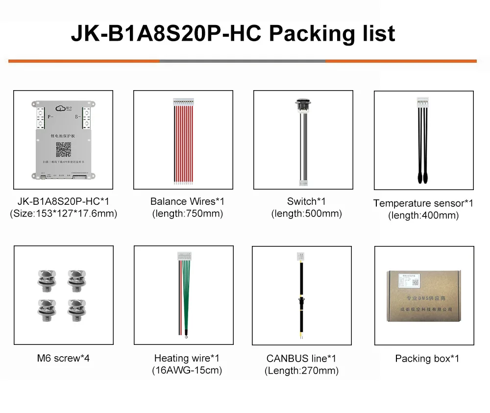 JKBMS JIKONG SMART BMS 4S 5S 6S 7S 8S 12V 24V BATTERIE MIT 1A AKTIVER BALANCE WÄRMEFUNKTION IM ANGEBOT – Detail 16