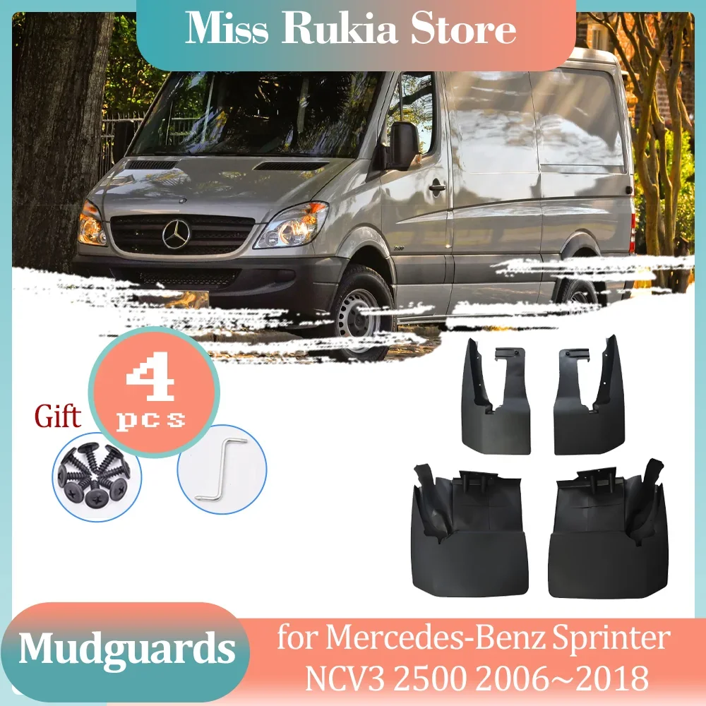 Mud Flaps for Mercedes-Benz Dodge Sprinter NCV3 2006~2018 Mudguards Splash Fender Flares Spoiler Wheel Guards Cover Accessories