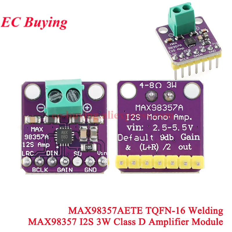 10 قطعة/1 قطعة MAX98357 I2S 3 واط فئة D مكبر للصوت واجهة اندلاع DAC وحدة فك ترميز لوحة الصوت بدون مرشح لراسبيري Pi ESP32
