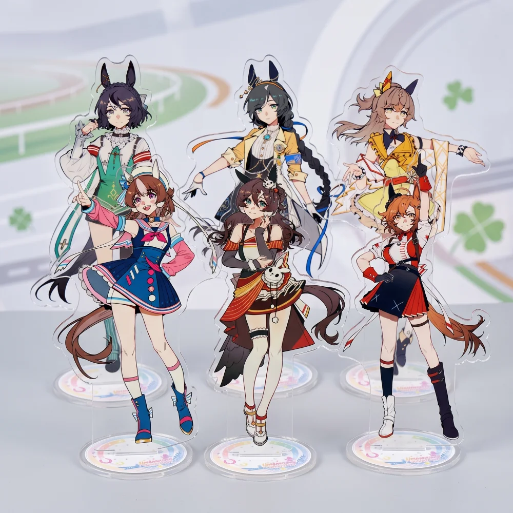Acrylic Umamusume Pretty Derby Tokai Teio 15CM Stand Keychain Special Week Vodka Idol Ver. Desk Decor Collectible Gift for Fans