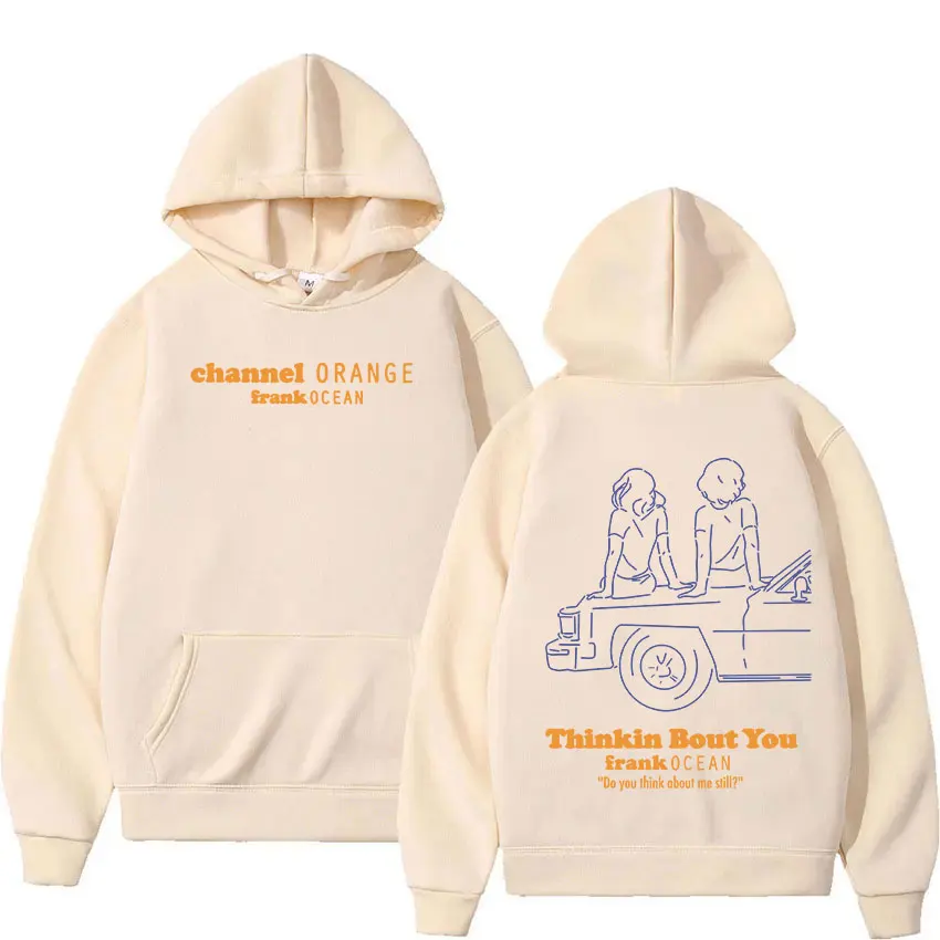 Rapper Frank Channel Orange Pullover Hoodie pria wanita Retro kualitas tinggi Fashion Ocean Sweatshirt Hip Hop pirang kebesaran berkerudung