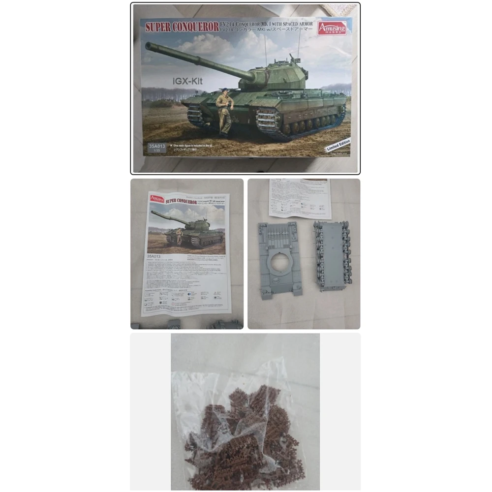 

Amusing 35A013 1:35 Scale Super Conqueror FV214 MK I W/ Spaced Armor Tank Vehicle Plastic Assembly Model Building Kit