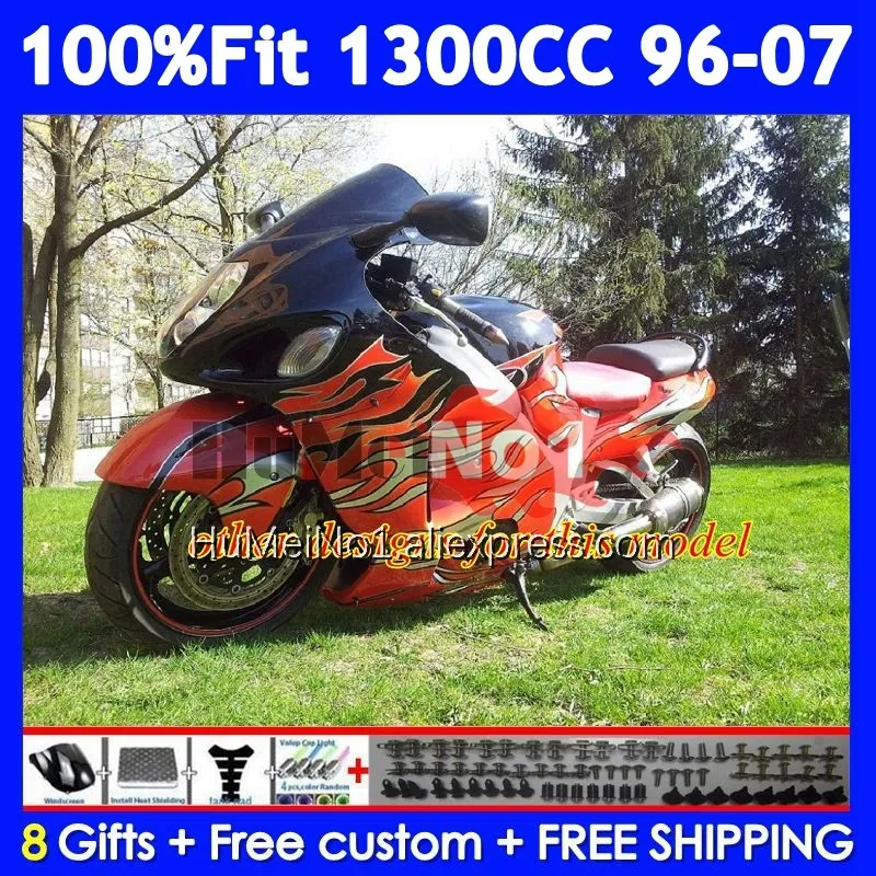 Metallic Red Fairing For SUZUKI GSXR 1300 CC Hayabusa GSXR-1300 126No.0 GSXR1300 96 97 98 99 00 01 2002 2003 2004 2005 2006 2007