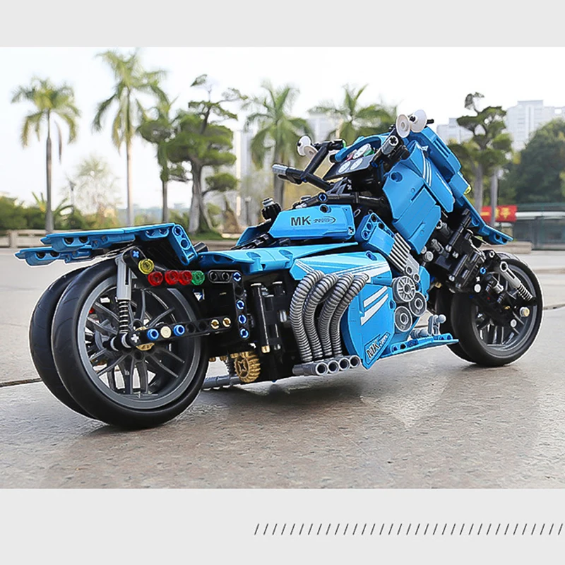 Schimmel Koning 23009 Creatieve Fly Motorcycle Model Bouwsteen Technische Auto Baksteen Assemblage Onderwijs Kinderen Speelgoed Kerstcadeau