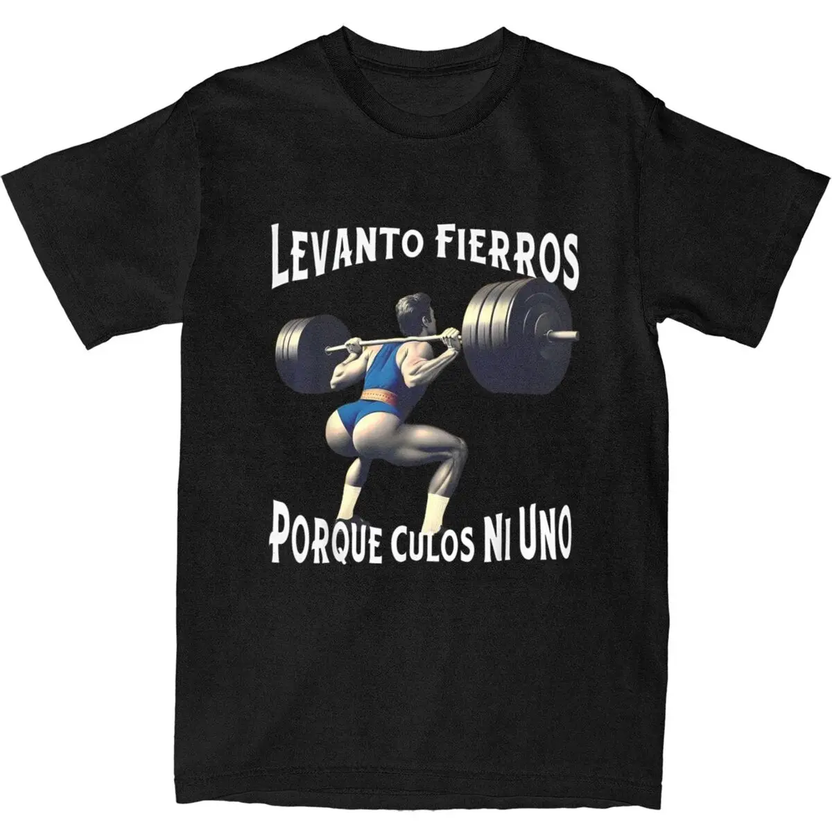 Levanto Fierros Porque: Calacas Chidas Gym T-Shirt Men's Fashion Skeleton Fitness Exercise Tee Tops Husband Daddy Novelty Gifts