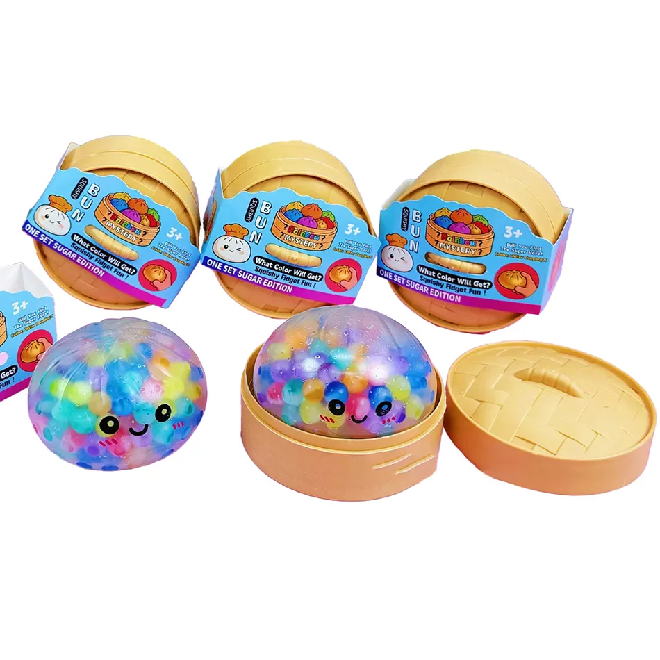 In Stock Glitter Dumpling Glitter Dumpling Squishy Blind Box Dumplings Sensory Squeeze Toy for Stress Relief Desktop Decoration