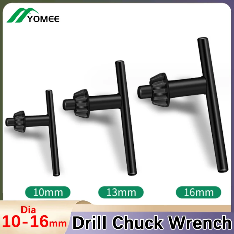 3Pcs 10mm/13mm/16mm Multi-function Universal Chuck Key Drill Drilling Holder Spanner T-Shaped Grip Wrench