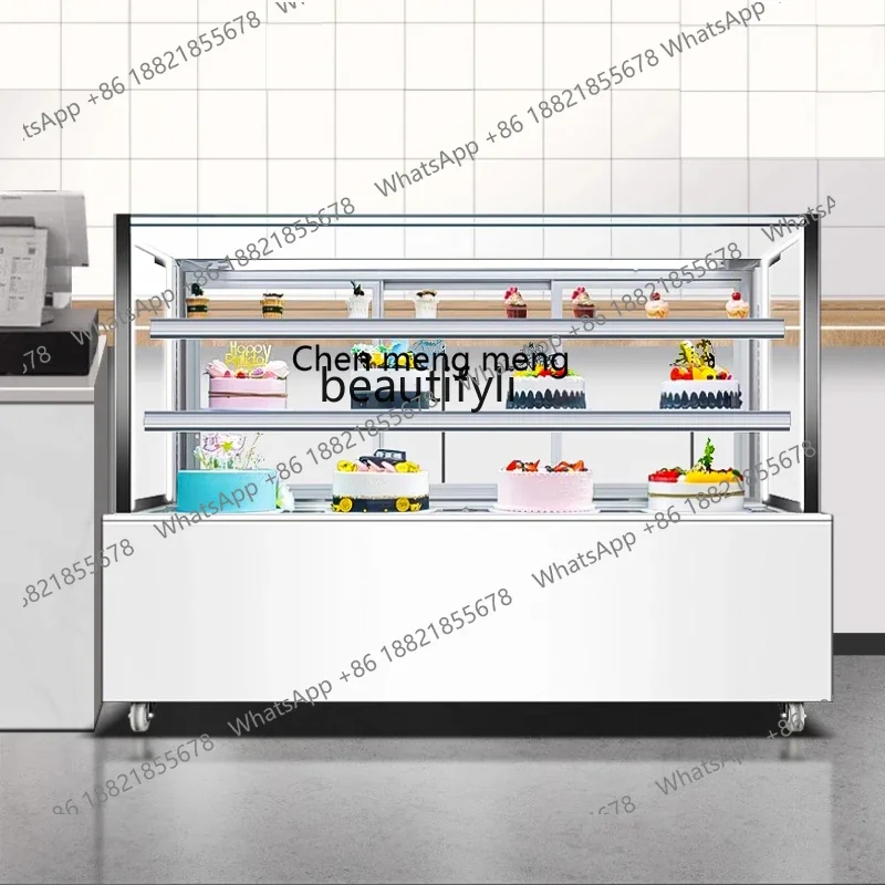 

Новое поступление, прямоугольная витрина для торта, коммерческий десертный хлеб, холодильный шкаф с холодными фруктами в западном стиле, свежий шкаф