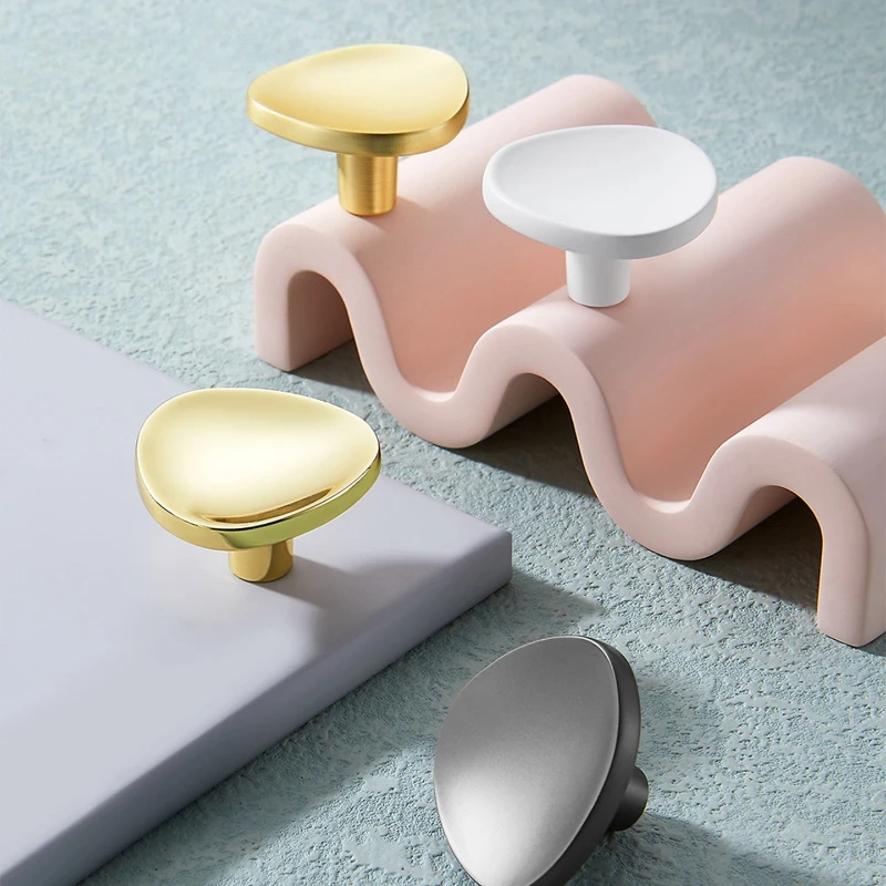 Zinc alloy drawer single-hole pull handle bedroom wardrobe cabinet bedside table furniture cabinet cabinet door handle