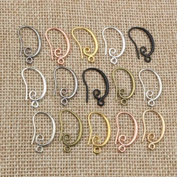 10pcs 19x11mm Bronze Gold Silver Plated Brass French Earring Hooks Wire DIY Jewelry Making Accessories Earring Craft Findings