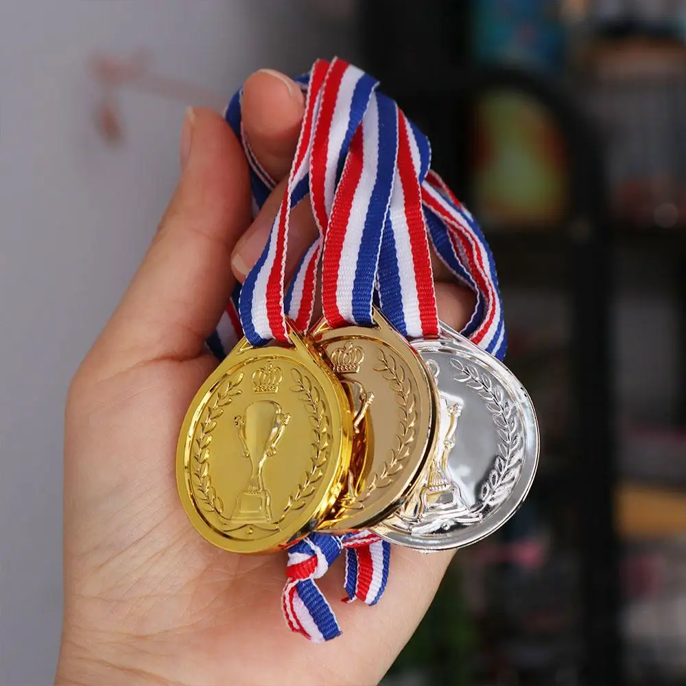 Winner Reward Gold Silver Bronze Medals Sports Game Swimming Children's Award Medals Dancing Running Plastic Competition Prizes