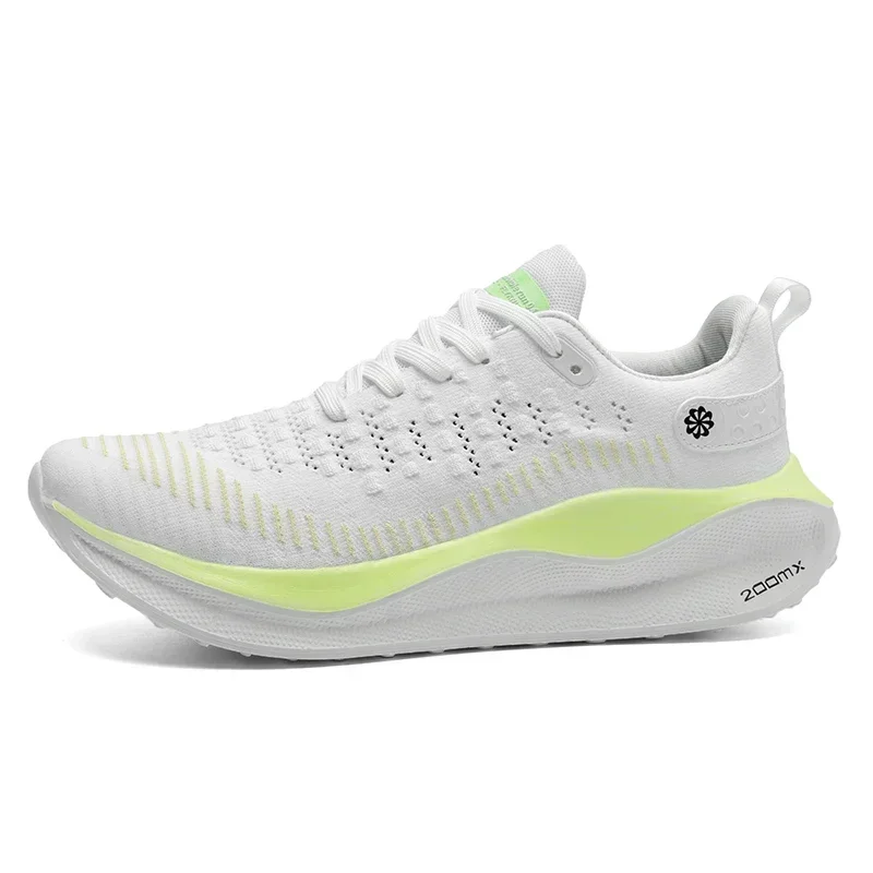 Chaussures de tennis confortables en maille pour hommes et femmes, baskets unisexes, plaque de carbone, anti-baume, entraînement sportif, course à pied, jogging, 2021