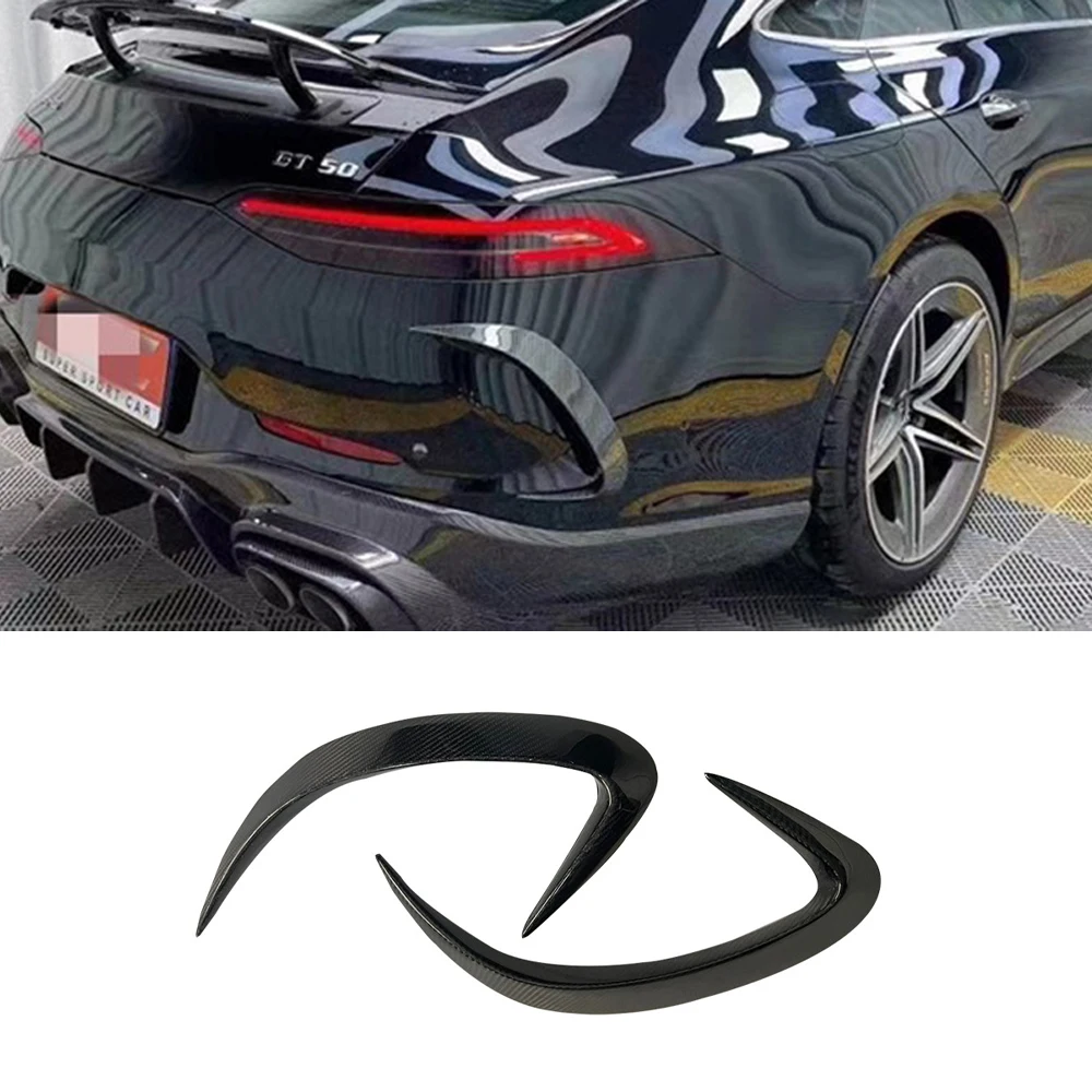 

For Mercedes Benz GT50 GT53 AMG 2019 20 21 22 23 Real Carbon Fiber Rear Bumper Splitter Lip Side Wind knife Tuning Accessories